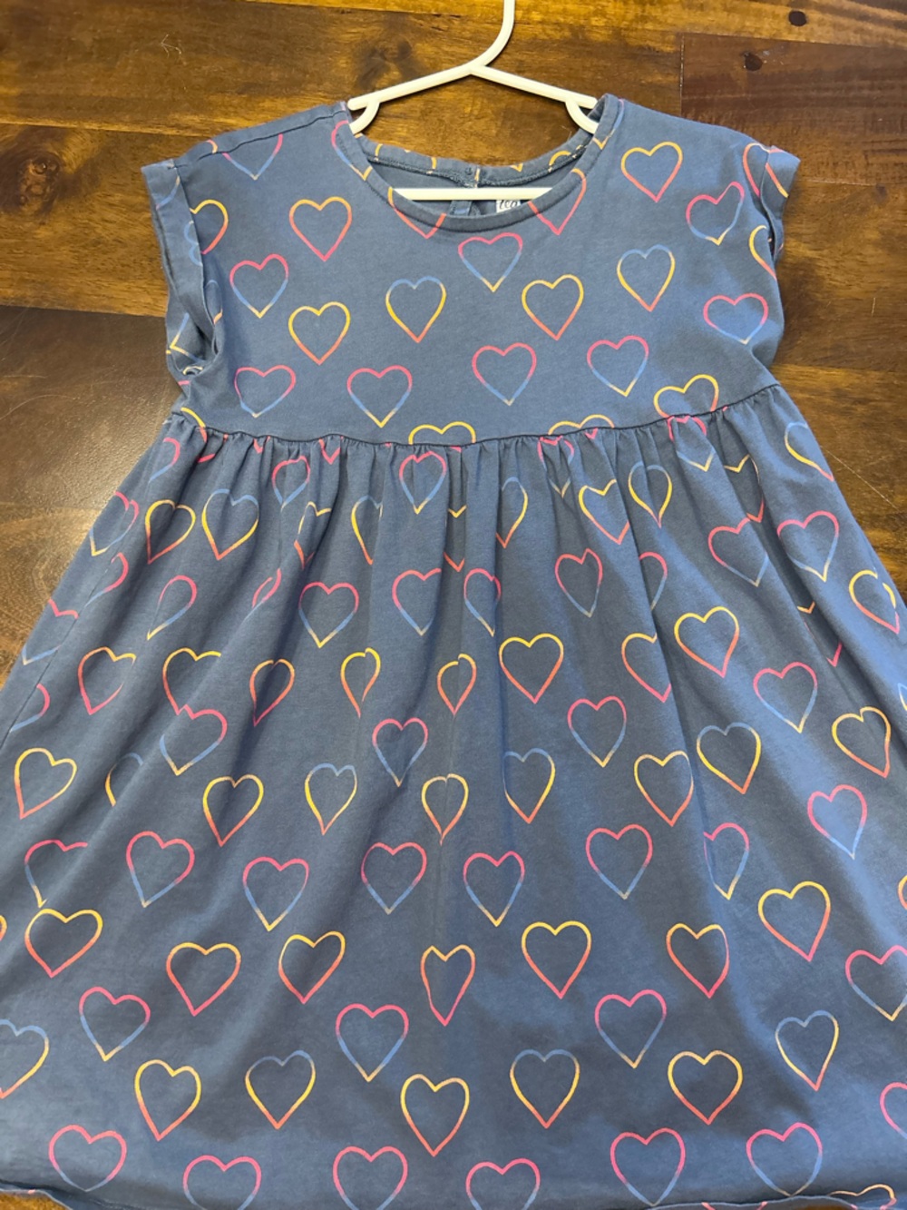 Tea Collection Blue Heart Print Casual Dress